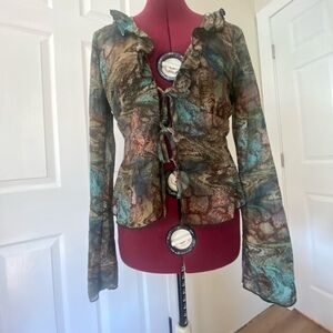 Long Sleeve Mesh Top